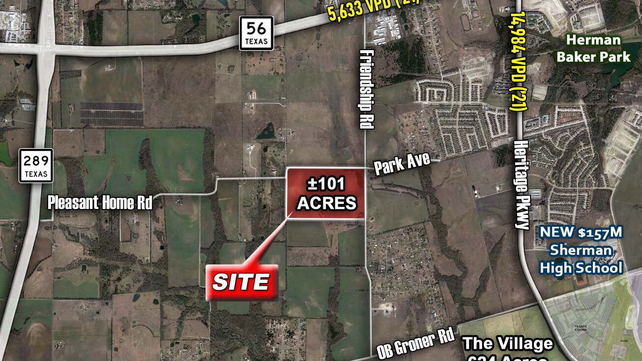 SWC Pleasant Home Rd & Friendship Rd, Sherman, TX 75090