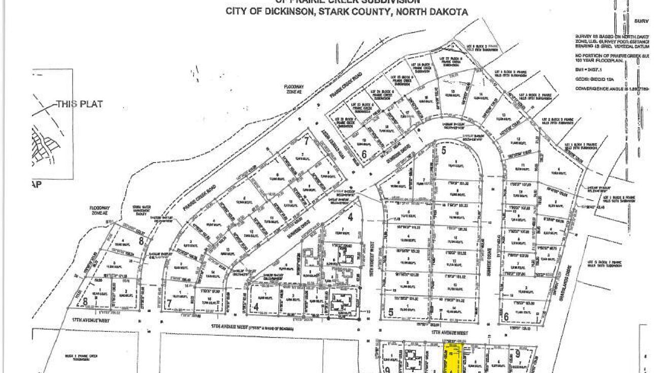 17th Ave W, Dickinson, ND 58601 Land for Sale Block 9, Lot 4, 17th