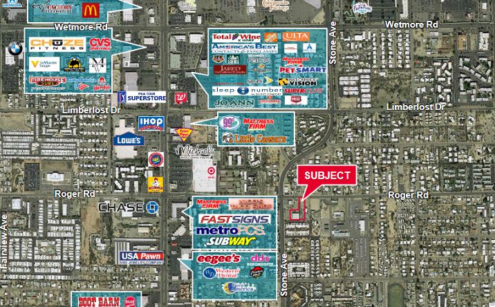 Pictures of Retail property located at 3960 N. Stone Avenue, Tucson, AZ 85705 for comps - image #1