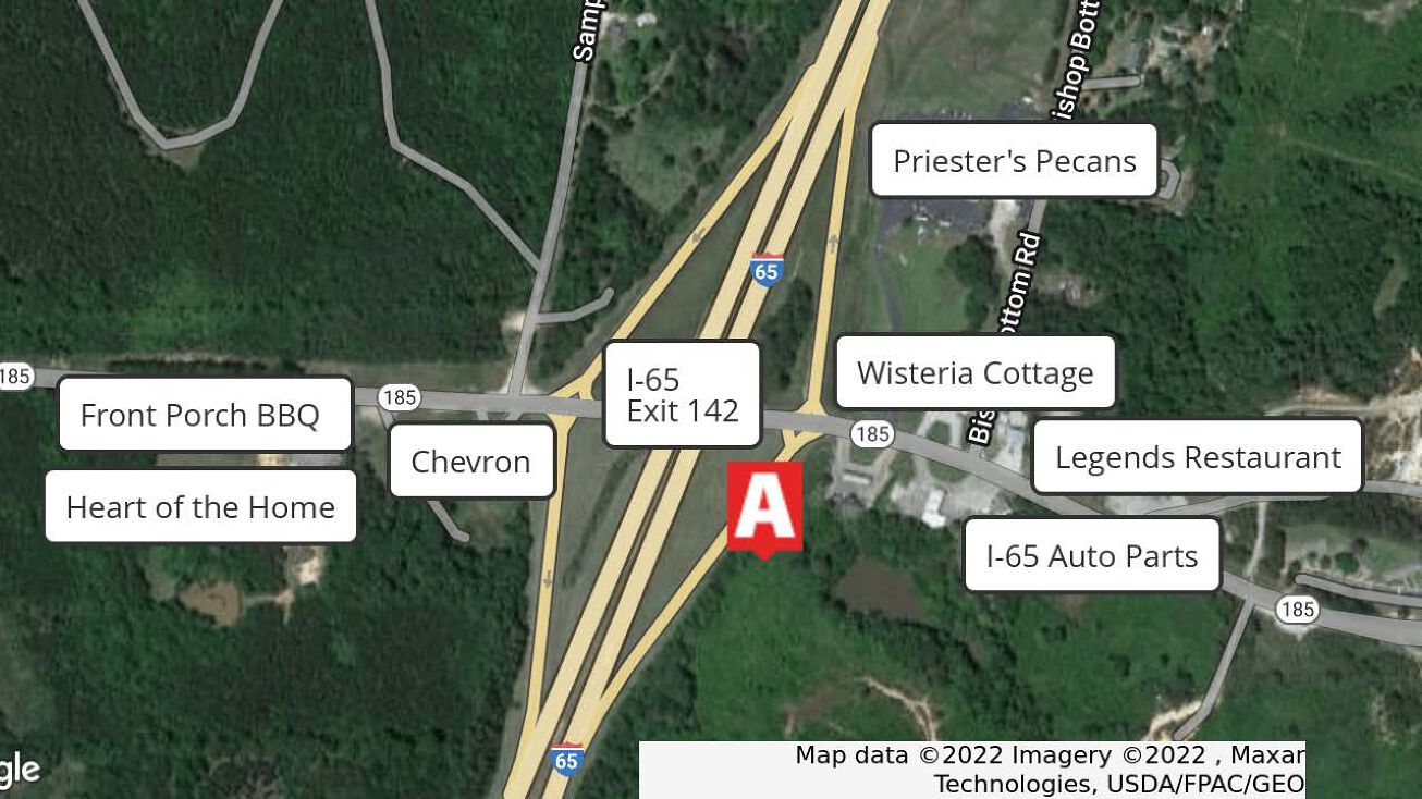 I65 and Highway 185 via Exit 142, Fort Deposit, AL 36032