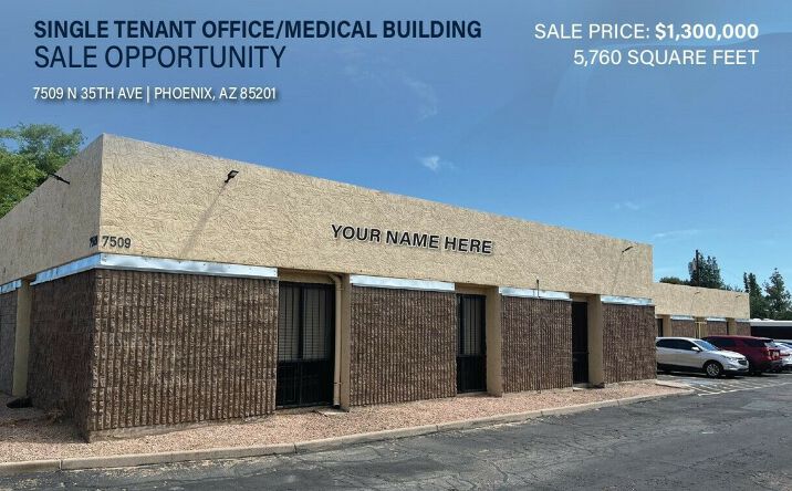Pictures of Office property located at 7509 N 35th Ave, Phoenix, AZ 85051 for sales - image #1