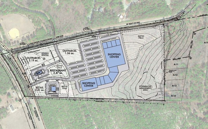 Pictures of Land, Mixed Use, Office, Retail property located at Nc Hwy. 211 and Love Grove Church Rd, Seven Lakes, NC 27376 for sales - image #1