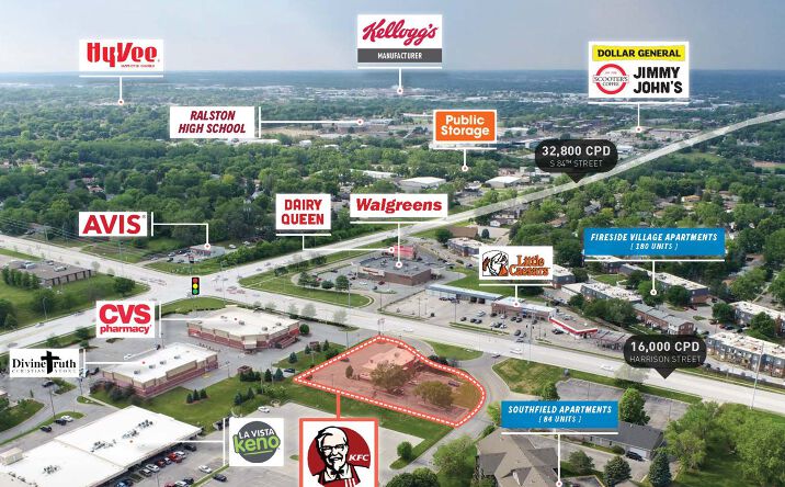 Pictures of Retail property located at 8311 Harrison St, La Vista, NE 68128 for comps - image #1