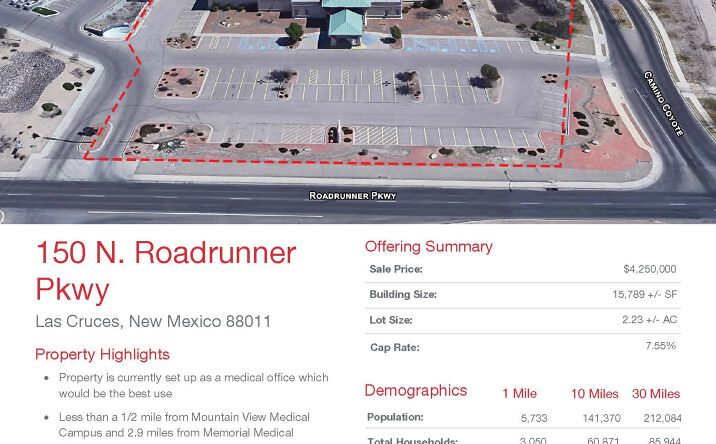 Pictures of Office property located at 150 Roadrunner Pkwy, Las Cruces, NM 88011 for sales - image #1