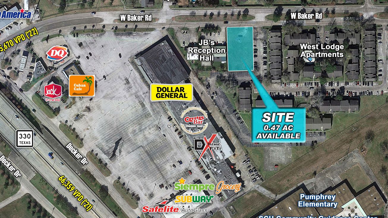 W Baker Rd, Baytown, TX 77521 Land for Sale W Baker Rd0.47 Acres
