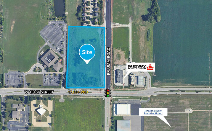 Pictures of Land property located at NWC 151st Street and Pflumm Road, Olathe, KS 66062 for sales - image #1