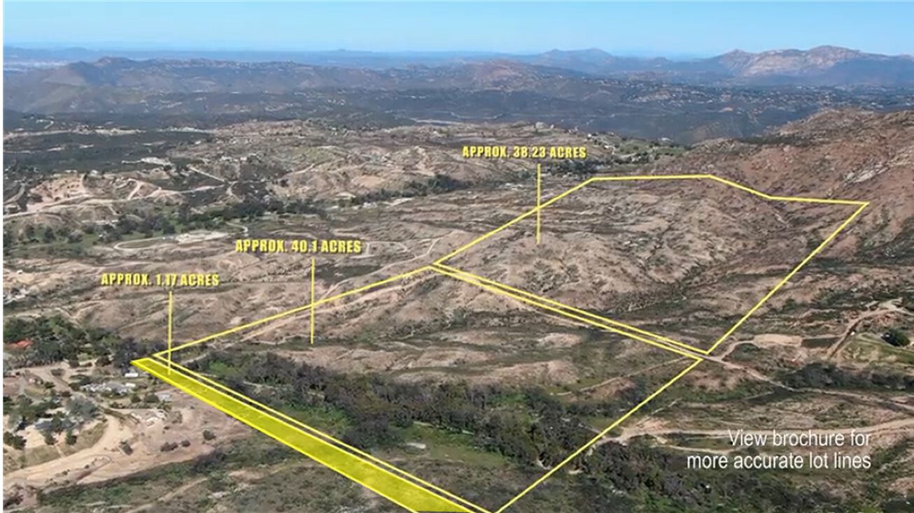 +/40.10 Acres Of Land Bunny Drive Lawson Valley, Jamul, CA 91935