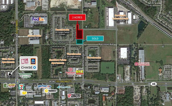 Pictures of Land property located at State Road 46 and N White Cedar Road, Sanford, FL, Sanford, FL 32771 for sales - image #1