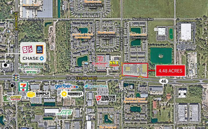 Pictures of Land property located at State Road 46 & N White Cedar Road, Sanford, FL, Sanford, FL 32771 for sales - image #1
