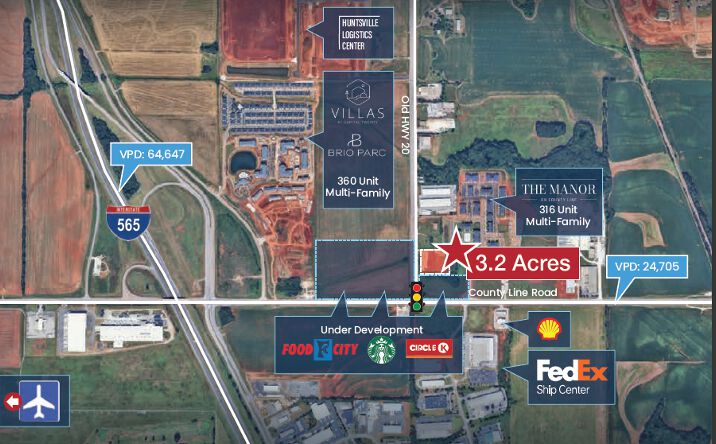Pictures of Land property located at Al Hwy 20, Huntsville, AL 35756 for sales - image #1