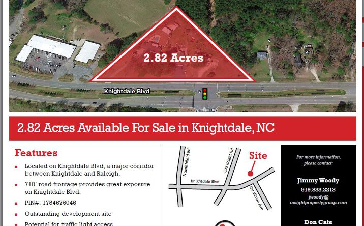 Pictures of Land property located at 7701 Knightdale Blvd, Knightdale, NC 27545 for sales - image #1