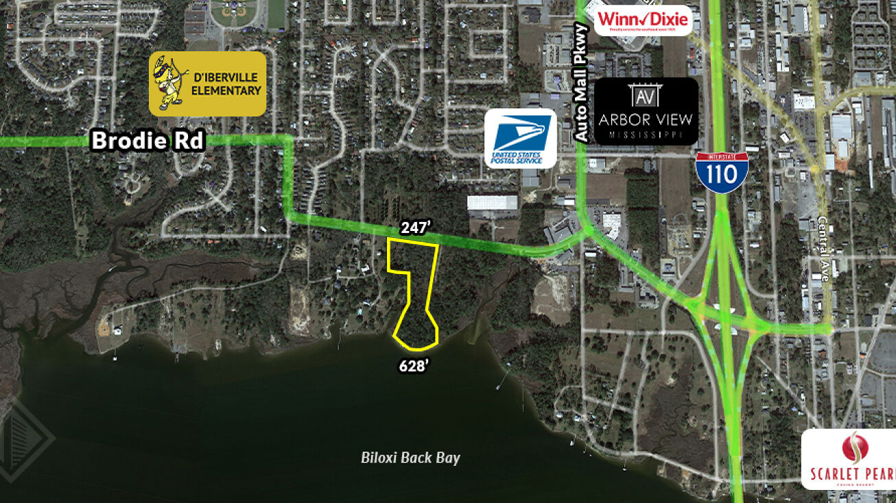 Brodie Ln, D'Iberville, MS 39540 Land for Sale Waterfront Land on