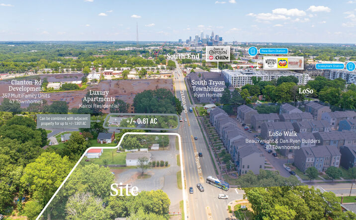 Pictures of Land property located at 401 Bowman Rd, Charlotte, NC 28217, 3901 S Tryon St, Charlotte, NC 28217, 401 Bowman Rd, 3910 S. Tryon St, 3920 S. Tryon St, Charlotte, NC 28217 for sales - image #1