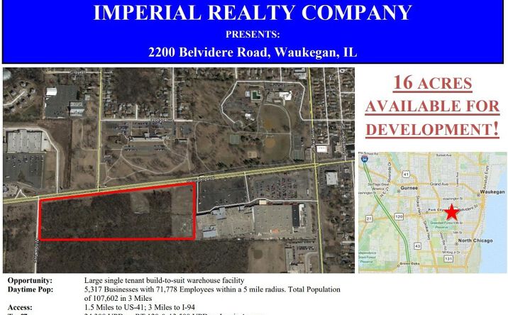 Pictures of Land property located at 2253 Belvidere Rd, Waukegan, IL 60085 for sales - image #1