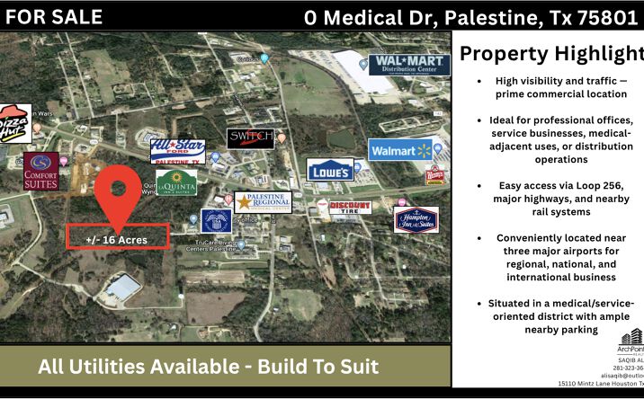 Pictures of Land property located at 300 Medical Dr, Palestine, TX 75801 for sales - image #1