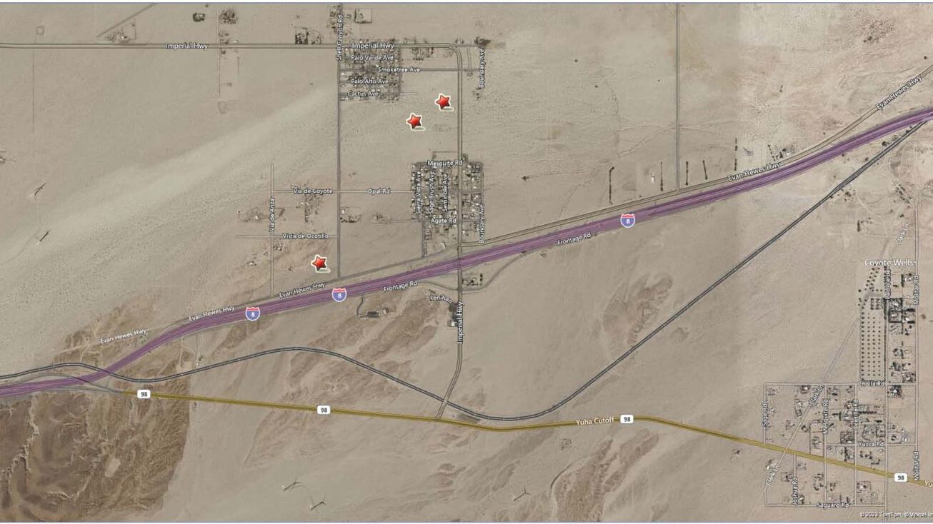 3 Vacant Lots in Imperial County, Ocotillo, CA 92004