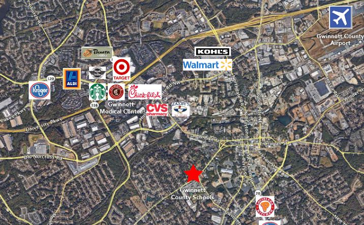 Pictures of Retail property located at 543 W. Crogan Street, Lawrenceville, GA 30046 for comps - image #1