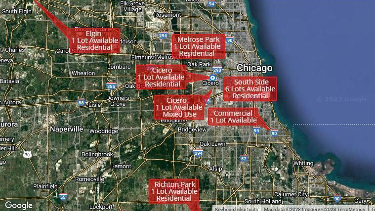 12 Lots, Chicago, Cicero, Elgin, Melrose Park, and Richton Park