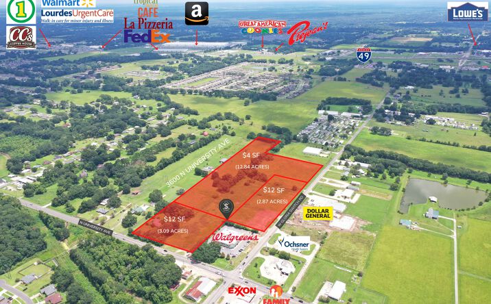 Pictures of Land property located at 3600 North University Ave - Lot 1, Carencro, LA 70520 for sales - image #1