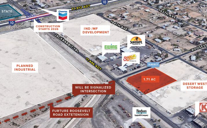 Pictures of Land property located at SEC Jackrabbit Trl & Roosevelt Rd, Buckeye, AZ 85326 for sales - image #1