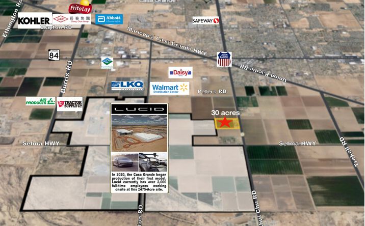 Pictures of Land property located at 30 acres Industrial Land on Chui Chu RD, Casa Grande, AZ 85193 for sales - image #1