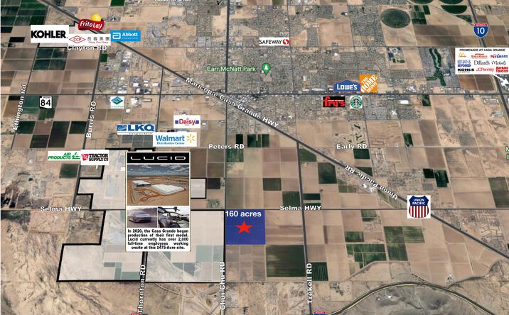 Pictures of Land property located at 160 acres SEC of Selma Hwy & Chui Chu Rd, Casa Grande, AZ 85122 for sales - image #1