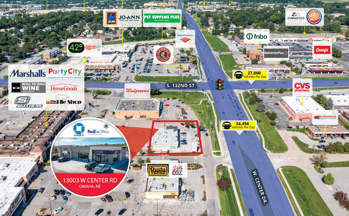 Pictures of Retail property located at 13003 W Center Rd, Omaha, NE 68144 for comps - image #1