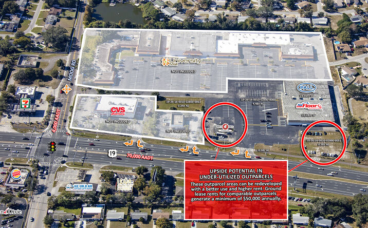 Pictures of Mixed Use, Retail property located at 3545, 3561-3621 & 3633 US Highway 19, New Port Richey, FL 34652 for sales - image #1