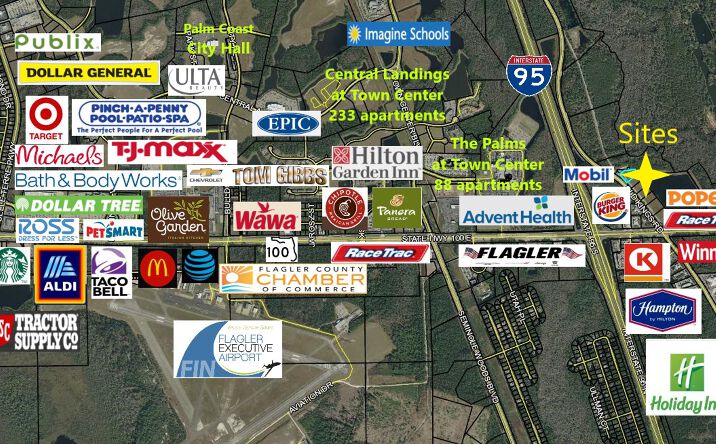 Pictures of Land property located at 5935 SR 100  E - Lot 1, Palm Coast, FL 32137, 6057 SR 100 E - Lot 5, Flagler Beach, FL 32137 for sales - image #1