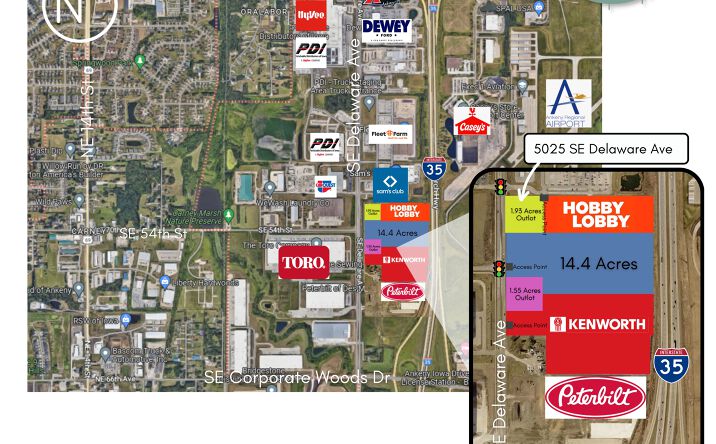 Pictures of Land property located at I-35 SE Delaware Ave, Ankeny, IA 50021 for sales - image #1