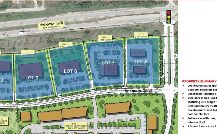 Pictures of Land property located at 54th St & Hwy 370, Papillion Nebraska, Bellevue, NE 68133 for sales - image #1