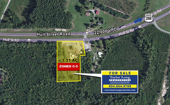 Pictures of Land property located at 18701 & 18617 HULL STREET ROAD, Moseley, VA 23120 for sales - image #1