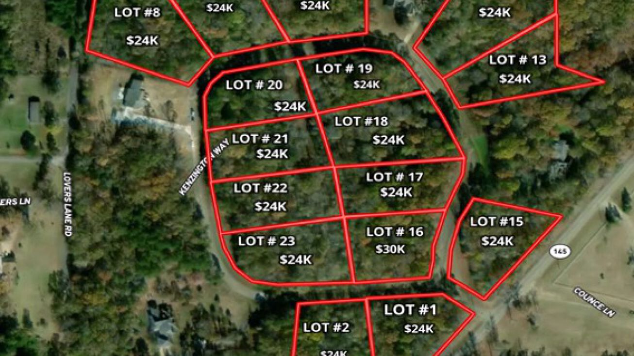 16 Lots in Prentiss, Booneville, MS 38829