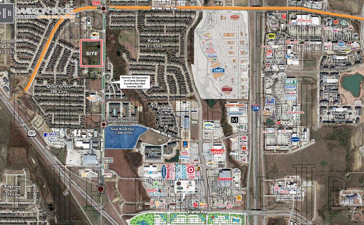 Pictures of Land property located at SWQ of Heritage Trace Parkway & Harmon Road, Fort Worth, TX 76131 for sales - image #1