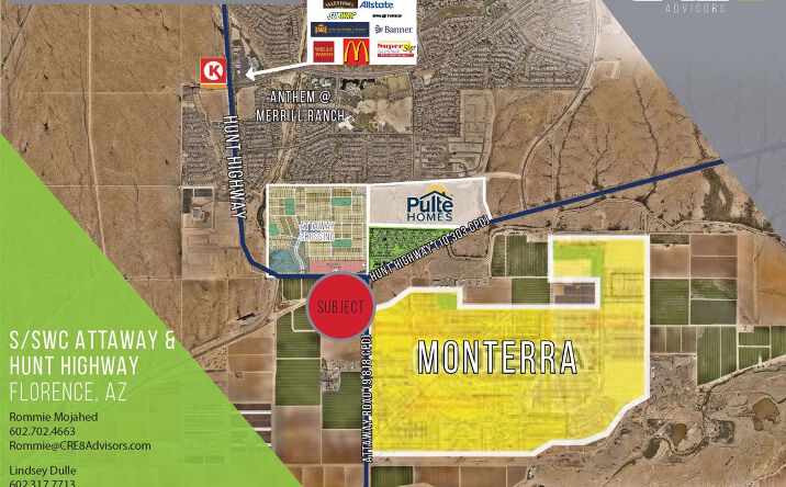 Pictures of Land property located at Attaway & Hunt Highway, Florence, AZ 85132 for sales - image #1