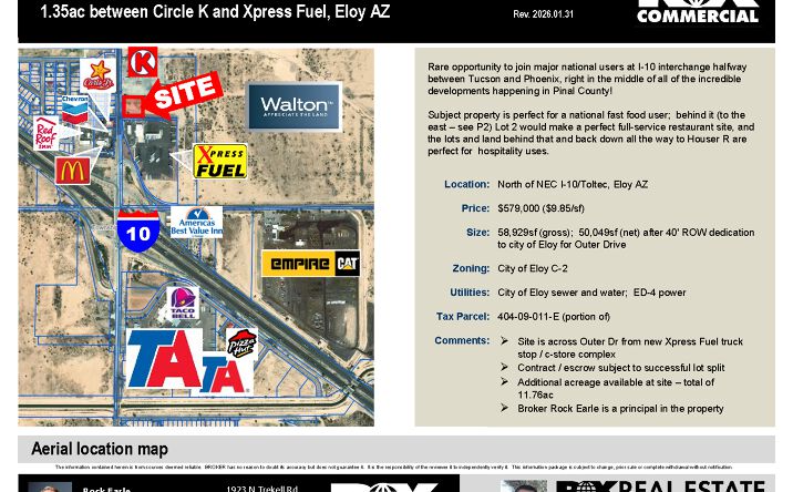 Pictures of Land property located at N Toltec Road, Eloy, AZ 85131 for sales - image #1