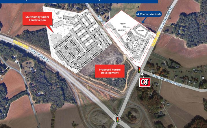 Pictures of Land property located at Monroe Hwy 74, Monroe, NC 28110 for sales - image #1