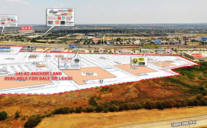 Pictures of Land property located at Swc of I-35w & Heritage Trace Pkwy, Fort Worth, TX 76131 for sales - image #1