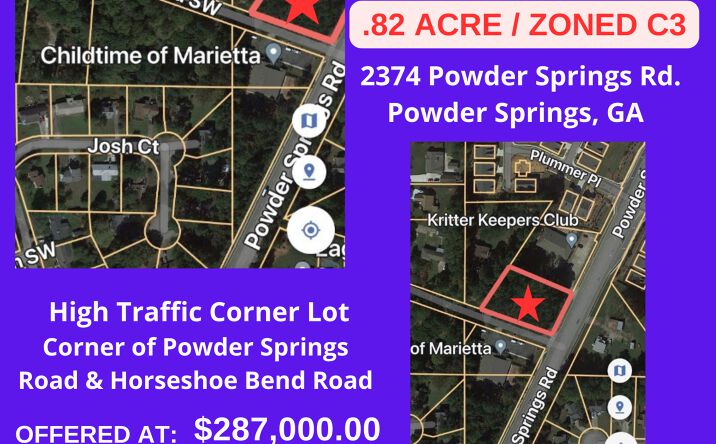 Pictures of Land property located at 2374 Powder Springs Rd SW, Marietta, GA 30064 for sales - image #1