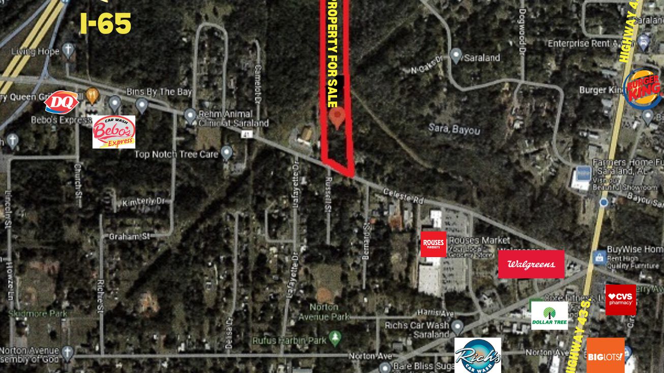 Pictures of Land property located at 304 Celeste Rd, Saraland, AL 36571 for sales - image #1