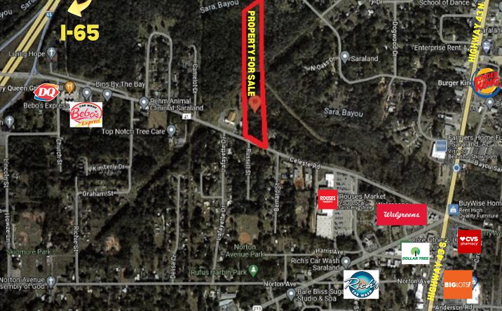 Pictures of Land property located at 304 Celeste Rd, Saraland, AL 36571 for sales - image #1