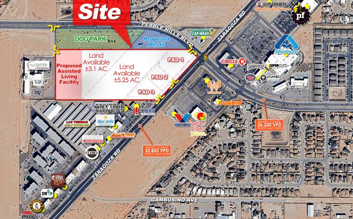Pictures of Land property located at Swc Zaragoza & Pebble Hills, El Paso, TX 79938 for sales - image #1