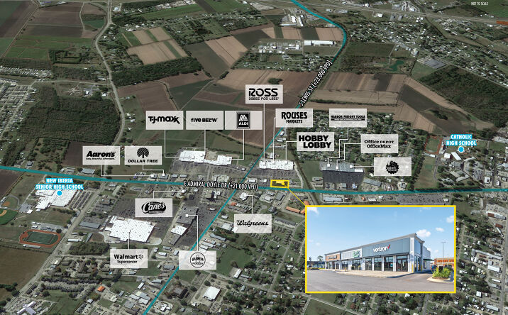 Pictures of Retail property located at 900 E Admiral Doyle Dr, New Iberia, LA 70560 for sales - image #1
