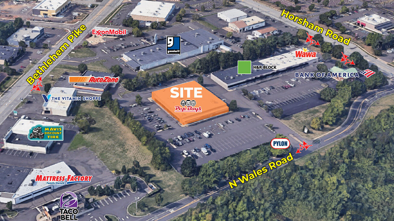 Pictures of Retail property located at 901 N Wales Rd, North Wales, PA 19454 for sales - image #1