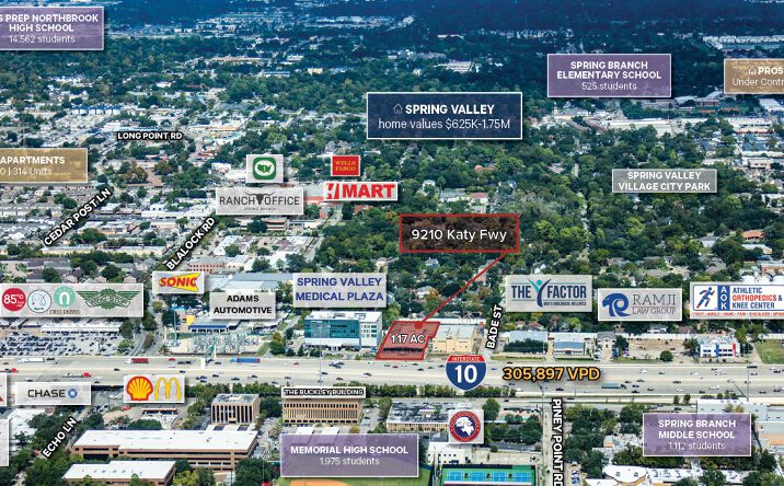 Pictures of Land property located at 9210 Katy Fwy, Houston, TX 77055 for sales - image #1