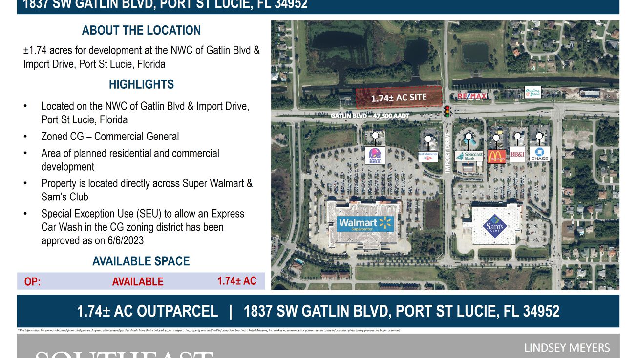 1837 SW Gatlin Blvd, Port St. Lucie, FL 34953 | Crexi.com