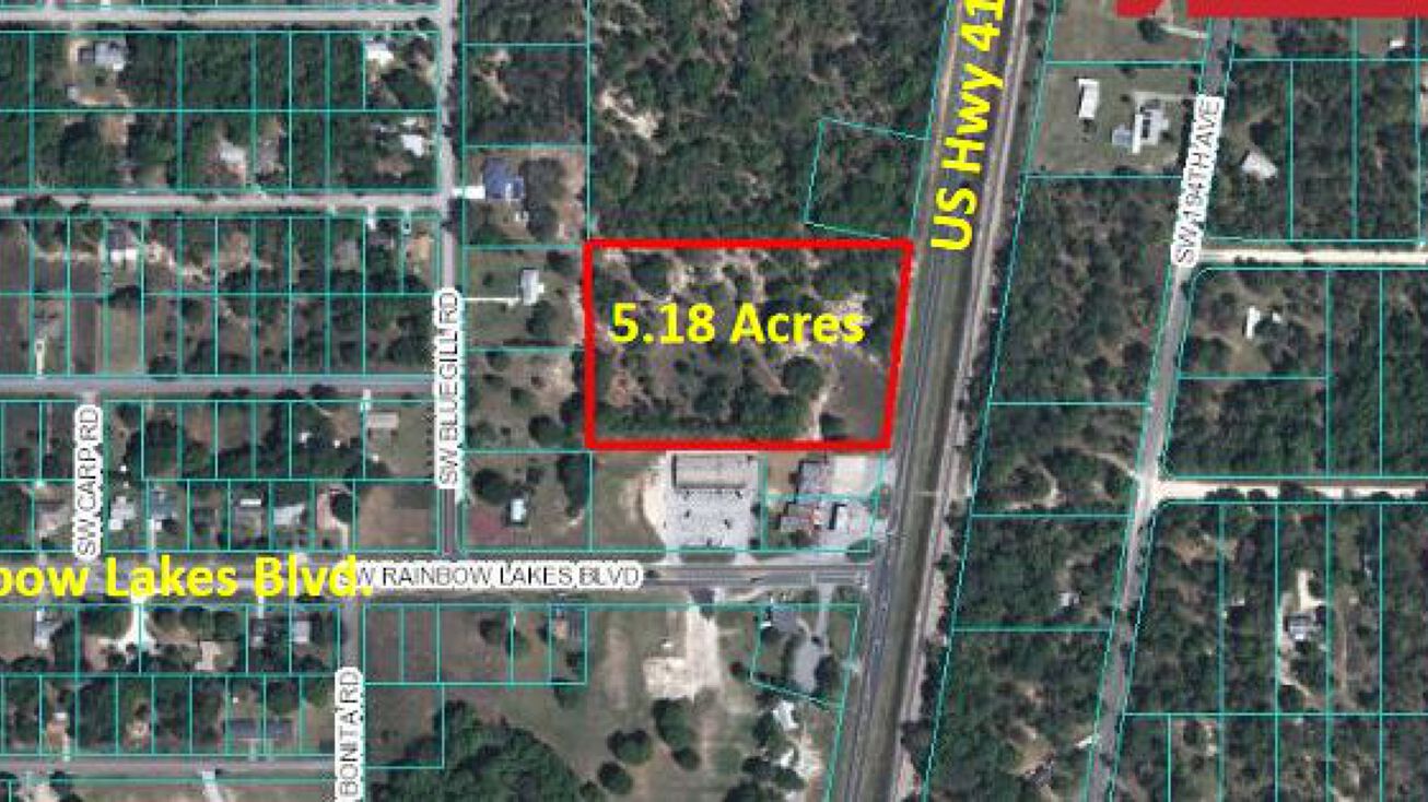 US Hwy 41 & SW Rainbow Lakes Blvd., Dunnellon, FL 34432 Land for Sale Rainbow Springs