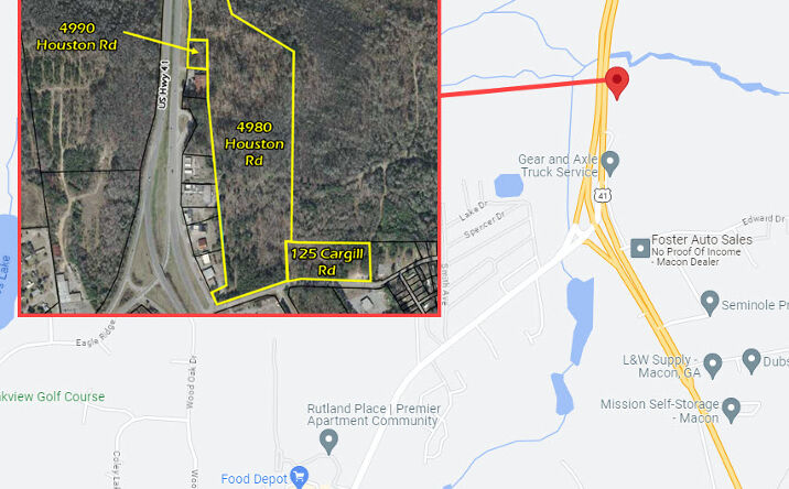 Pictures of Land property located at 4980 Houston Rd, Macon, GA 31216, 4990 Houston Rd, Macon, GA 31216, 125 Cargill Rd, Macon, GA 31216 for sales - image #1