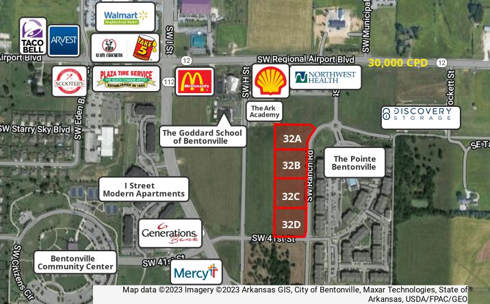 Pictures of Retail property located at Lots 32A-D Sw Ranch Rd, Bentonville, AR 72713 for sales - image #1
