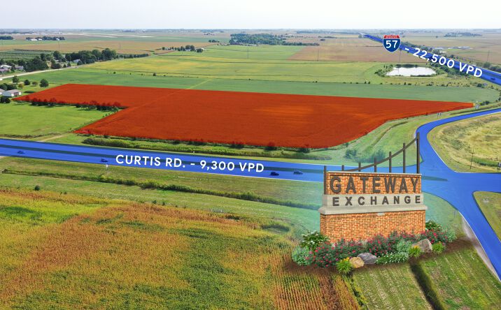 Pictures of Land property located at Interstate 57 & Curtis Rd., Champaign, IL 61822 for sales - image #1